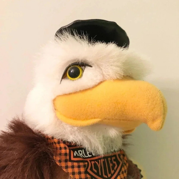 Vintage Harley Davidson Eagle Biker Hog Stuffed Animal  11 Inch Tall Plush Toy - Picture 15 of 15